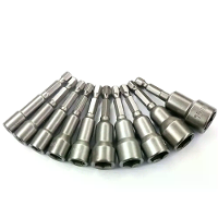 10PCS Impact Socket Magnetische Moersleutelset 6mm 19mm Warmtebehandeld Chroom Vanadium Staal 1/4
