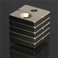 10Pcs N50 20x10x4mm 4mm Hole Super Strong Block Magnets Rare Earth Neodymium Magnets