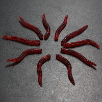 10Pcs/pack Worm Shape Earthworm Soft Plastic Fishing Lure Bait