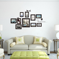 10Pcs Photo Frame Diy Set Vinyl Decal Decor Home Art Wall Sticker