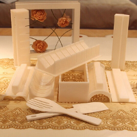 10Pcs Practical Healthy Sushi Maker Kit Rice Mold Making Set