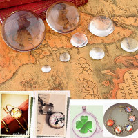 10Pcs Round Shape Clear Glass Cabochon Dome Diy Accessories