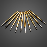 10Pcs Ultra Pointed Golden Flexible Multimeter Probe PCB Test Needle