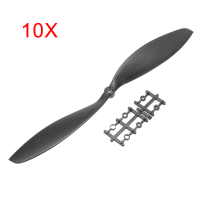 10Pcs Xfx 12*6sf 1260 Inch Slow Fly Propeller Blade Black Ccw For Rc Model