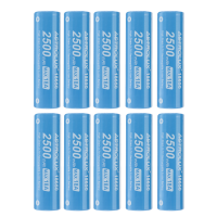 10St Astrolux® E1825 18A 2500mAh 3,7V 18650 Li ionbatterij onbeschermde oplaadbare lithium energiecel met hoge afvoer vo
