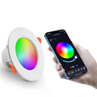 10W LED Slimme Inbouwlamp RGB+CCT 16 Miljoen Kleuren 2700K~6500K 800 Lumen Werkt Met Alexa Stem Tuya Bluetooth APP Contr