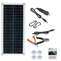 10W Zonnepaneel 12V Zonnecel 20A Besturing Solarplaat Kit Voor Telefoon RV Auto Caravan Thuis Kamperen Buiten Batterij