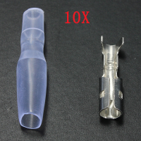 10X 3.9Mm Female Bullet Terminal Connector Insulator For Motorcycle