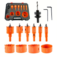 11 Delige Bi Metaal Houtzaagset HSS Co Kobalt Boortjes 16 mm tot 75 mm Hout Metaal Snijden Multi grootte Gereedschap Set