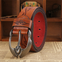 115Cm Men Pu Leather Alloy Needle Buckle Belts Casual Leisure Pin Buckle Durable Waistband Strap