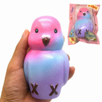 11Cm Kiibru Squishy Animal Galaxy Parrot Bird Slow Rising With Original Packaging