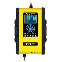 12/24V 12A/6A 7 Stap Pulse Repair LCD Acculader Voor Auto Motorfiets Loodzuur Batterij Agm Gel Nat
