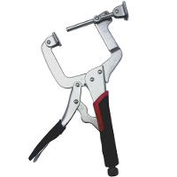 12 Inch 2 in 1 Metalen Gezichtsklem Pocket Gat Klem Tang Verstelbare 90 Graden Rechte Hoek Klem Heavy Duty C Klem