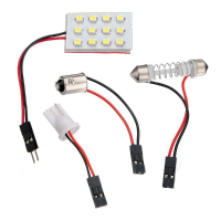 12 Led Smd Panel Interior Room Dome Door Car Light Wedge Bulb