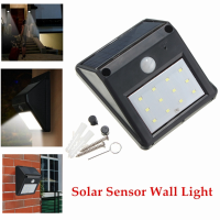 12 Led Solar Powered Pir Motion Sensor Light Outdoor Garden Security Wall Light