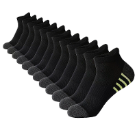 12 Paar herenstrepen enkelsokken casual ademend mesh zacht comfortabel low cut elastisch fitness sport korte sokken