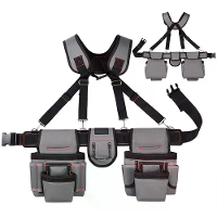 12 Pockets gereedschapsriem 1 hamerhouder ergonomisch ontwerp hoge duurzaamheid polyester nylon voor elektriciens timmer