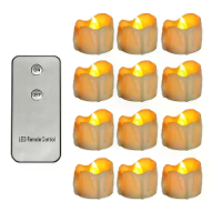 12 Stuks LED elektronische theelichtjes met afstandsbediening en timer,tranen,kerst,bruiloft,verjaardagsconfessie decora