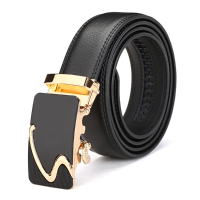 120Cm Men Second Floor Cowhide Gold Alloy Adjustable Automatic Buckle Belt