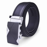 120Cm Mens Belt Peritoneal Second Layer Leather Business Automatic Alloy Buckle Strip