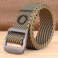 120Cm Mens Twill Nylon Tactical Belt Durable Casual Alloy Buckle Jeans Waistband