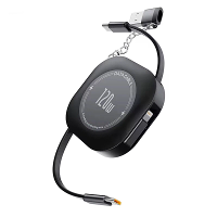 120W 4 in 1 Uittrekbare & Opslag Kabel USB A/Type C naar Type C/iP Kabel PD QC FCP AFC SCP Snelladen Gegevensoverdracht