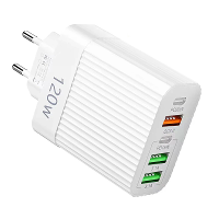 120W 5 poorts USB PD lader 3USB A + 2USB C PD QC3.0 Snellader Wandadapter EU plug voor iPhone 16 Pro 15 14 13 Pro Max vo