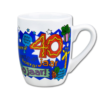 Cartoon cadeau koffiemok   40 jaar man   drinkbeker   300 ml   mok   verjaardag