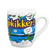 Cartoon mok/beker opkikker   300 ml   koffiemok   feestartikel   theebeker   cadeau mokken