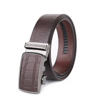 125Cm Mens Casual Cowhide Genuine Leather Belts Alloy Automatic Buckle Waistband