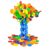 128 Pcs Multicolor Snowflake Building Kid Educational Baby Toy Puzzle