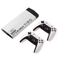 [128G] H10 TV Game Stick met Dubbele Draadloze Gamepads 4K HD 40000 Spellen Ondersteuning HD Uitgang Aluminium Legering