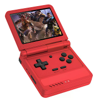 [128G]Powkiddy V90S 3,5 inch IPS scherm Retro Handheld Game Console Ingebouwde 12000+ Spellen 3000mAh Vouwbare Open Sour