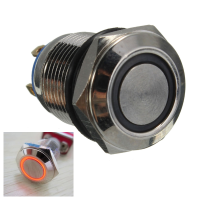 12Mm 2a/36vac Metal Push Button Switch Waterproof Flat Led Lighted Switch
