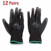 12Pairs XINGYU PU518 13Gauge Nylon Nitrile Anti static Palm Coated Work Safety Gloves Large Size