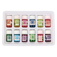 12Pcs Aromatherapy Lavender Rose Humidifier Essential Oils Pure Plant Water Soluble Aroma Oil Set
