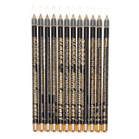 12Pcs Black Makeup Cosmetic Eyeliner Eyebrow Pencil Waterproof