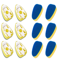 12PCS CHARMINER Wand Sponskoppen Navulling Sponsreiniging Vervangbare Opzetborstels