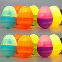 12PCS LED Paasei Festival Decoratie Luminous Egg Scene Layout Paasei Plastic Capsule Ei Lampen