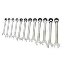 12Pcs Professional Fixed Head Spanners Ratchet Wrench Socket Spanner Set 8 19mm