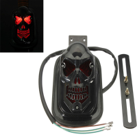 12V 20w Motorcycle Quad Atv Rear Black Skull Brake Tail Light