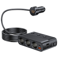 12V 24V 128W Autolader Splitter Snelle Charge PD QC 3.0 Voedingsaansluiting Splitter 4 in 1 USB Laadaansluiting Voor Tel