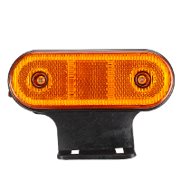 12V/24V 20 LED Zijkantmarkeringslampen Reflectoren in Amber met Beugel voor Vrachtwagen Aanhangwagen