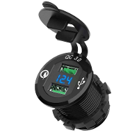 12V 24V QC3.0 Dual USB Snellader Voor Auto Boot Motorfiets Voertuig
