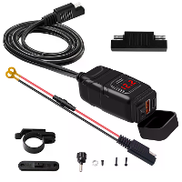 12V 24V QC3.0 Motorfiets USB opladeradapter met schakelaar Voltmeter Socket Motoroplader Waterdicht voor telefoon GPS