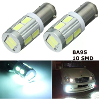 12V 2PCS Hoge Helderheid Brede Indicator Lamp BAX9S H6W 10 SMD Witte LED Auto Zijlicht voor BMW 3 Serie F30 F31