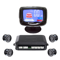 12V 4 Sensors Buzzer Lcd Parking Sensor Kit Display Car Reverse Backup Radar Monitor System