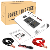 12V naar 220V Omvormer 4000W Auto Power Converter Zonne LCD Dubbele Display 4 USB 4.2A Snelladen met Intelligent LCD Spa