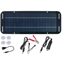 12V Zonnepaneel 6W Draagbare Flexibele Zonnecharger Kit met USB 5V DC uitgang voor Auto Camping Hiking Telefoons Powerba