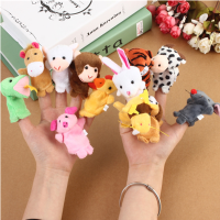 12X Family Finger Puppets Cloth Doll Baby Educational Hand Toy